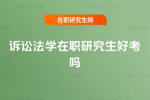 訴訟法學在職研究生好考嗎